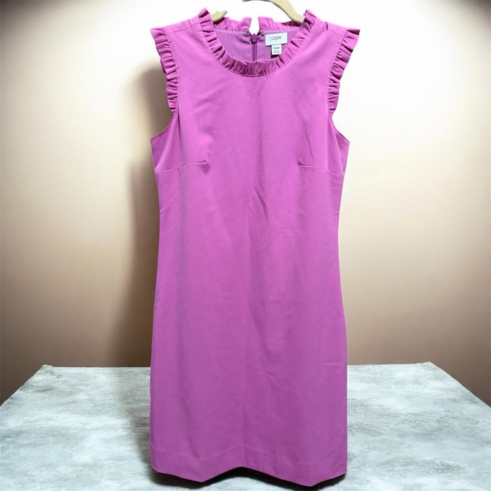 J. Crew Women's Fuchsia Ruffle Mini Dress